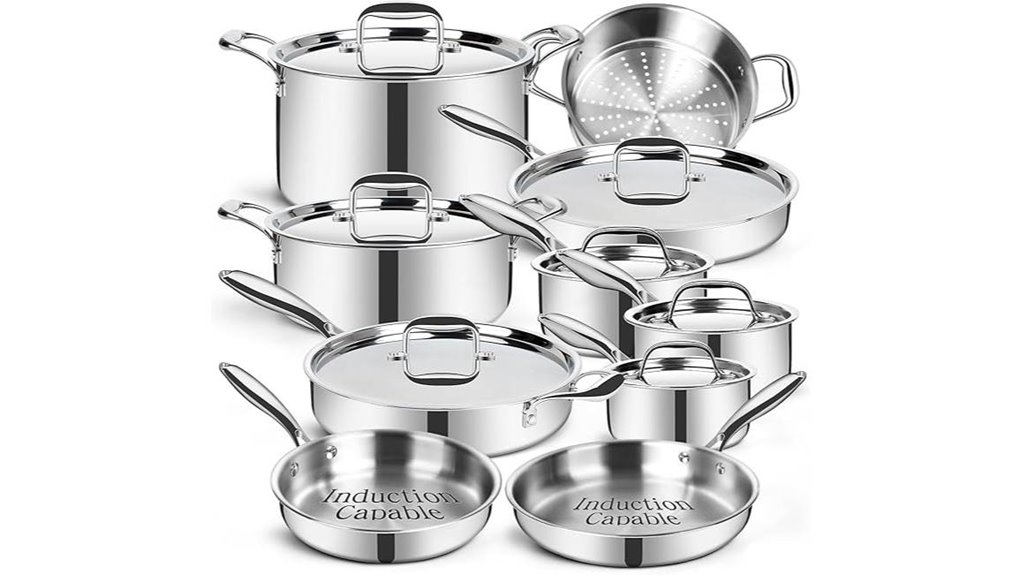 stainless steel cookware set