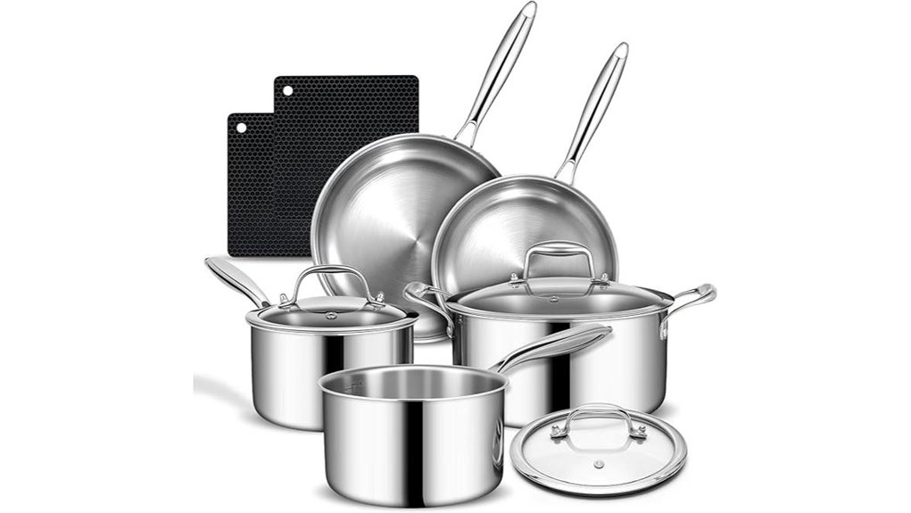 stainless steel cookware set