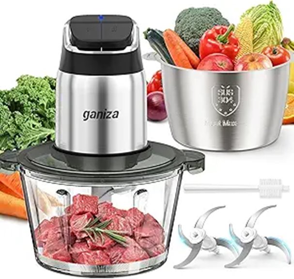 stainless steel food processor