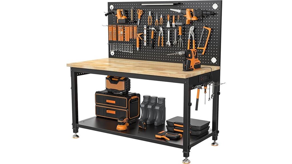 sturdy bench with storage