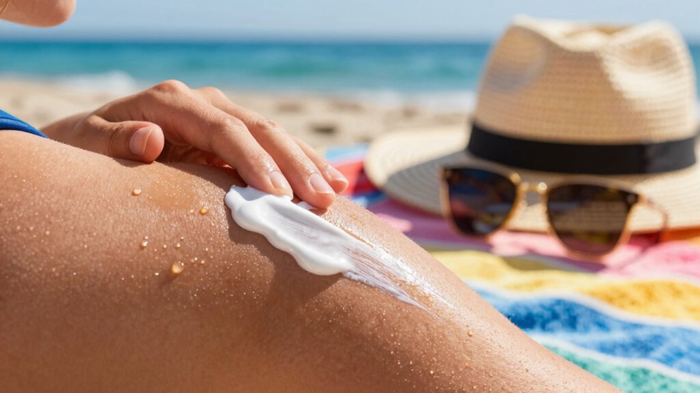 sunscreen application for protection