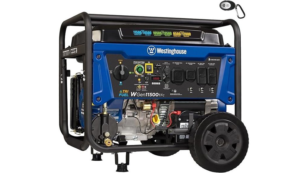 tri fuel remote start generator