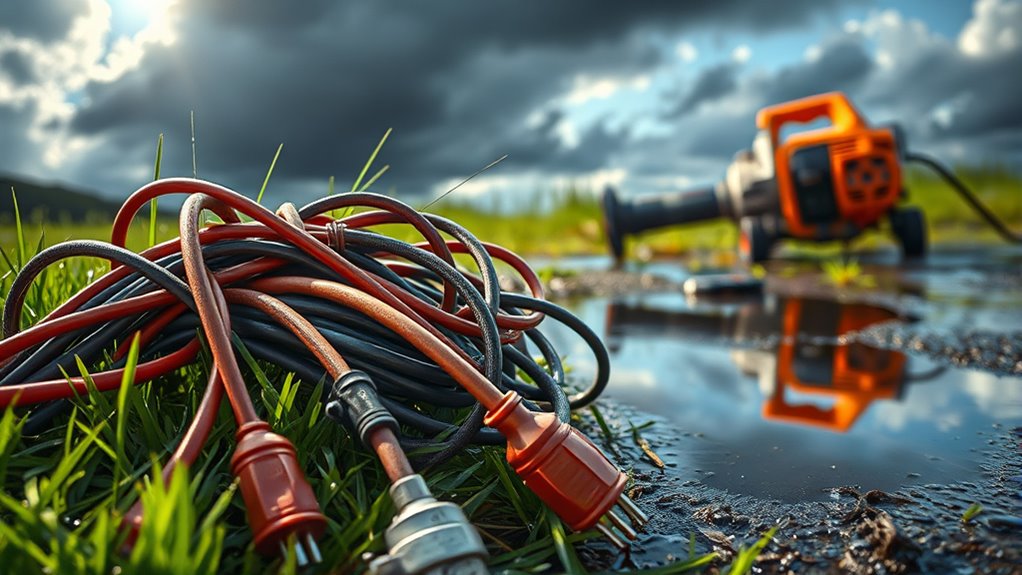 use outdoor rated extension cords