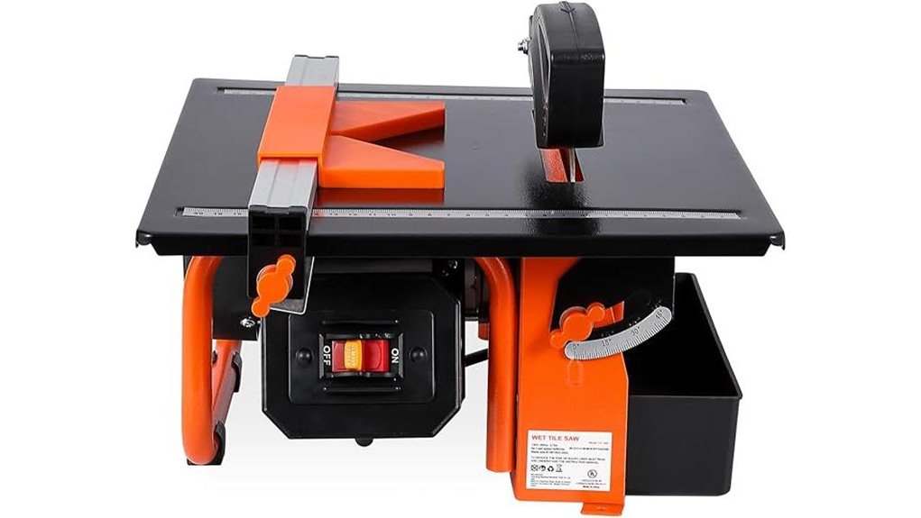 wet tile saw features
