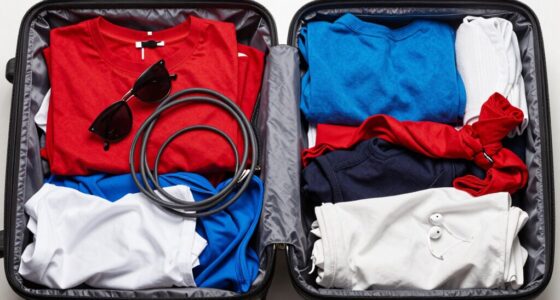 cluttered travel carry on baggage