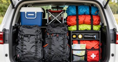 efficient car camping organization