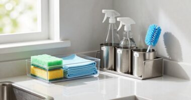 efficient cleaning supplies organization