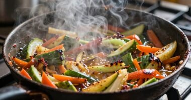 food sticking to pan