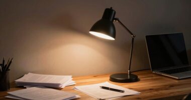 optimal work desk lighting