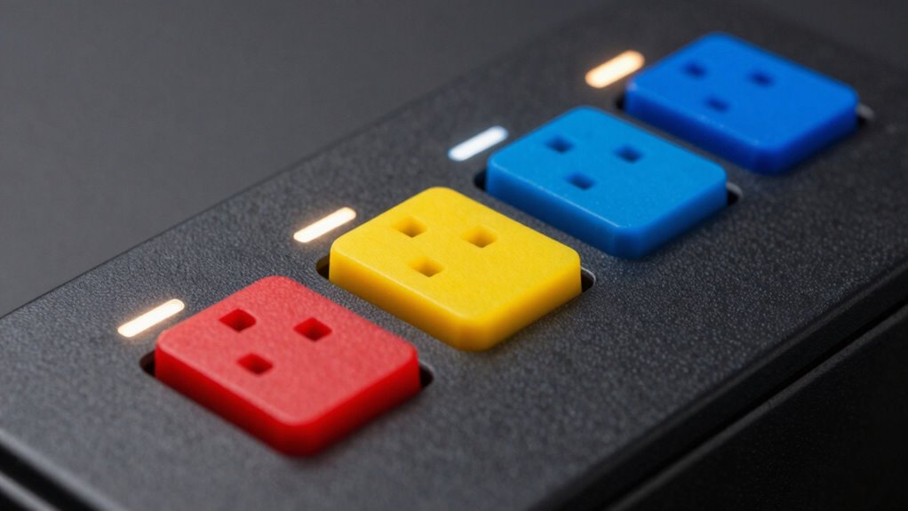 outlet color and button functions