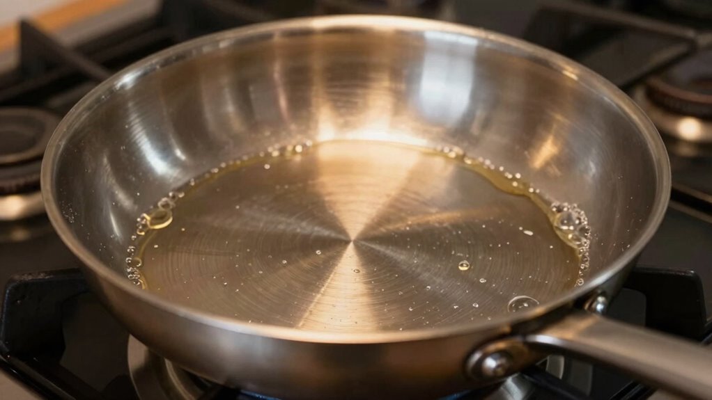 preheat pans for safety