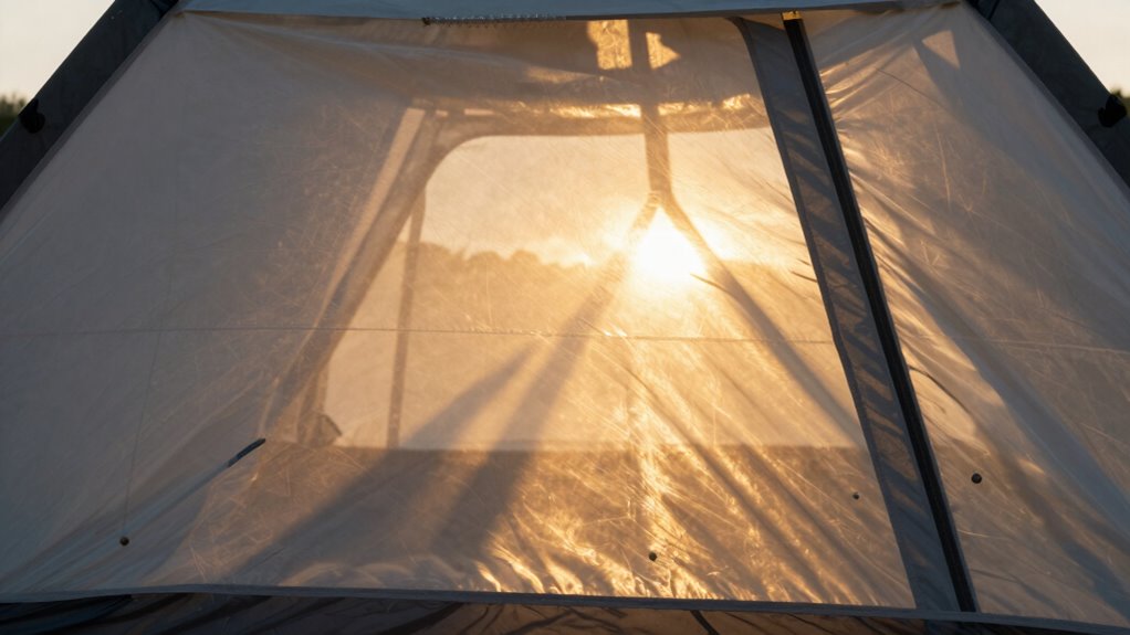reflective covers reduce tent heat
