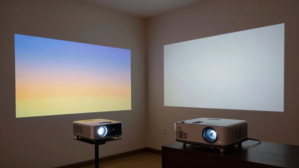 short throw vs standard projectors