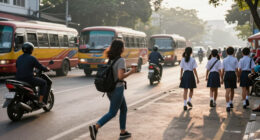Senin Pagi, Jakarta Jalan Lagi ☀️🚶‍♀️🚌 Ada Yang Mulai Mengejar Bel Masuk Sekolah, Ada Yang Berangkat Kerja, Ada Juga Yang Kembali Menjalani Rutinitas Setelah Weekend. Jalanan Mul