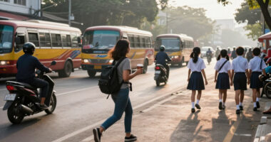 Senin Pagi, Jakarta Jalan Lagi ☀️🚶‍♀️🚌 Ada Yang Mulai Mengejar Bel Masuk Sekolah, Ada Yang Berangkat Kerja, Ada Juga Yang Kembali Menjalani Rutinitas Setelah Weekend. Jalanan Mul